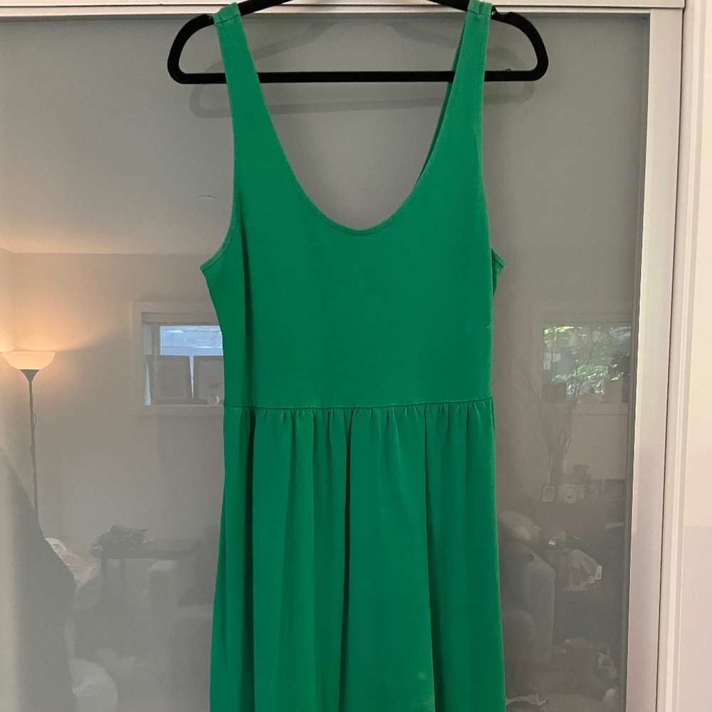 J. Crew Green Midi Dress